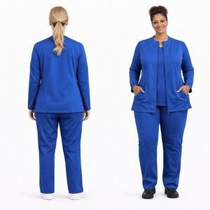 Women Soft Stretch Front ZIP Warm-Up Scrub Jacket